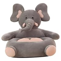 Ckuakiwu Kids Sofa Stuffed Plush Kids Armchair Cute Elephant Toddler Sofa Elastic Baby Armchair for Bedroom Furniture Home Decor,Toddler Sofa 19.7x19.7x17.7 inch