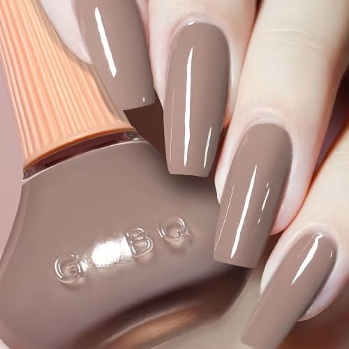 12ML Taupe Nude Nail Polish, Air Dry, No UV Lamp, Long-Lasting Gloss