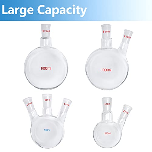 Wadoy Distillation Glassware, Lab Distillation Apparatus 24/40, Chemistry Glassware Kit For Laboratory Distillations Separation Purification Synthe (32Pcs) #TOP1