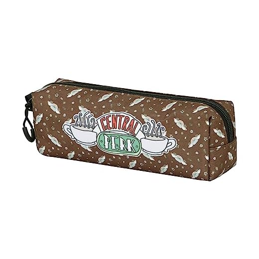 Friends Central Perk-Estuche Portatodo Cuadrado FAN 2.0, Marrón, 21 x 8 cm