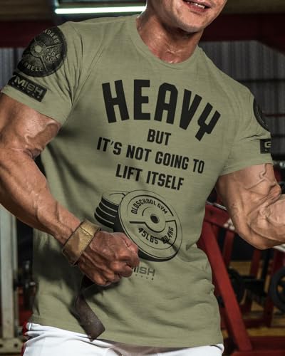 Lift Heavy Motivational Workout Shirts for Men Cool T-Shirt2