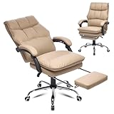 Confort et soutien équilibrés : l’assise est composée de plusieurs couches de matériaux de densité et de fermeté variées, soigneusement calibrées pour offrir un soutien idéal et un effet enveloppant. Dès que l’on s’assoit, on profite d’un équilibre parfait entre douceur et maintien. Les accoudoirs, le dossier et l’assise sont recouverts de cuir PU de haute qualité, au toucher délicat et lisse, facile à nettoyer au quotidien.