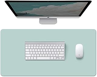 Office Desk Pad, Desk Pad Protector, Office Desk Mat, Mint Green Laptop Mouse Pad Dual-Sided Waterproof Desk Writing Pad Leather Office Desk Pad for Office, Home, 80 x 40cm