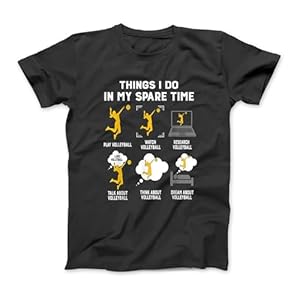 Things I Do in My Spare Time Play Volleyball T-Shirt MAL Womens Mens Hoodie, Sweatshirt Longsleeve Black