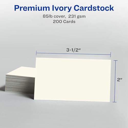 Cartes de visite Avery Clean Edge 05876 lot de 200 format 5,1x8,9 cm - 5