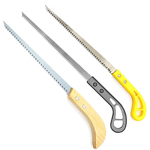 Outdoor Portable Hand Saw, 2023 New Small Wood Hand Saw Pruning Saws For Tree Trimming, 9 Inch Camping Garden Branch Saw, Made Of High Hardness Steel, Ergonomic Cocktail Shape Handle (3 Pcs Set) #TOP6