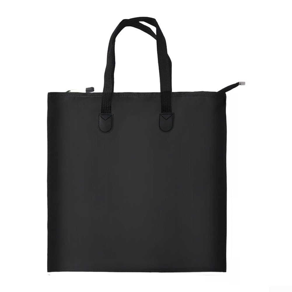Solaughguy Foldable Fishing Gear Bag with Large Capacity, Waterproof Thickened Oxford Cloth Portable Fish Keepnet Storage Tote for Outdoor Fishing Enthusiasts(L-black)