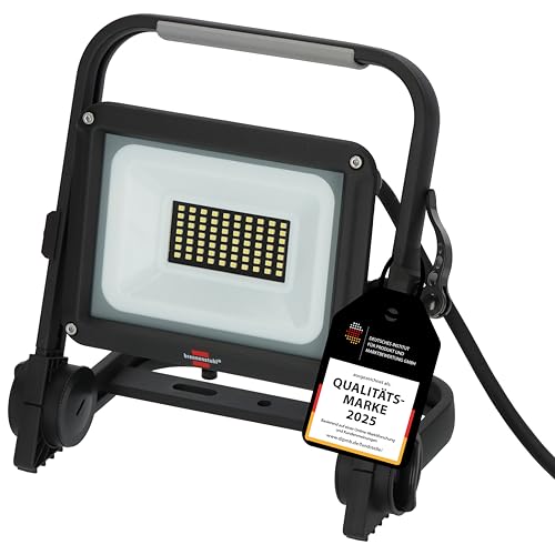 Brennenstuhl LED Bautstrahler JARO 4060 M (30W, 3450lm, 6500K, 3m Kabel, LED Arbeitsstrahler mit Schnellspannverschluss)