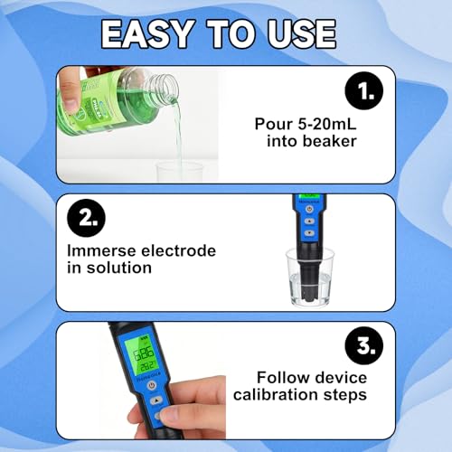 Homcoice 250 mL pH Kalibrierungslösungsset (pH 4,00, 6,86, 9,18), ±0,01 pH hochpräzise pufferlösungen für pH-Messgeräte, ideal für labore, industrie, bildung und außendienst