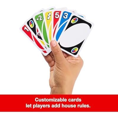 Mattel Games UNO Card Game for Kid, Adult & Family Nights & Parties, Travel & Vacations, Color Blind Accessible & Customizable Deck