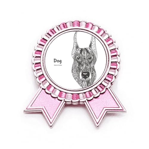 Pin's Paint Dog Fierce Friend Company broche rose en métal taille M