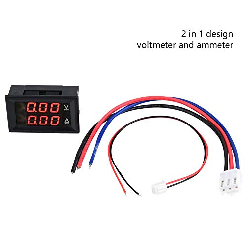 Image of Digital Voltmeter Ammeter 3 Digit DC 0-100V 50A /100A Voltmeter Ammeter Gauge LED Panel Red Blue(1)