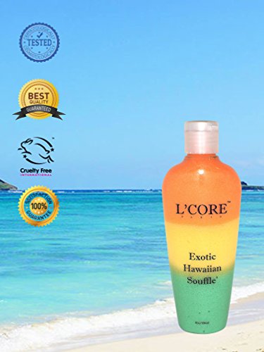 L'Core Paris Exotic Hawaiian Souffle Body Scrub - Luxuriously Pampering Salt Scrub to Soften and Smooth Your Skin - 8oz/236ml