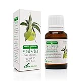 Soria Natural Salvia Aceite Esencial – Con Salvia officinalis L. – Ingredientes 100% Naturales - Propiedades Terapéuticas - Aceite Esencial 100% Puro - Frasco con gotero de 15 ml.