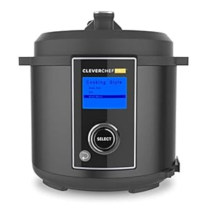 CleverChef Pro- 6-in-1 Digital Pressure Cooker 5.7L – Multicooker, Slow Cooker, Soup Maker, Rice Cooker, Sous Vide – Free Drew&Cole Recipe App – Energy Efficient Cooking – Non-Stick Coating – Black