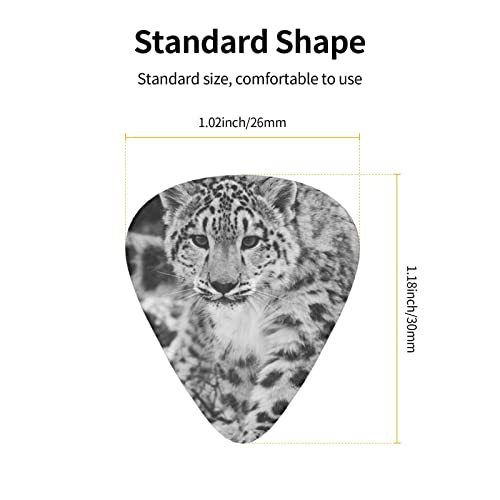 Ensemble de 12 médiators de guitare léopard des neiges pour guitare acoustique, guitare électrique, contrebasse, ukulélé - Les Beatles, Paul McCartney, John Lennon, RIngo Starr, George Harrison Ensemble de 12 médiators de guitare léopard des neiges pour guitare acoustique, guitare électrique, contrebasse, ukulélé – Image 5