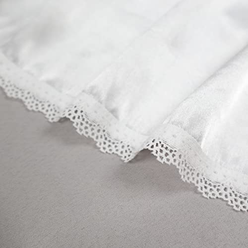 Soft White Bridesmaid Underskirt Slip Undergarments Silky Skirt White 32in 2XL/3XL