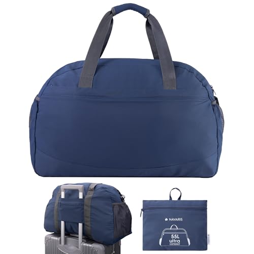 Navaris Borsone da Viaggio Grande 55 L - Borsa Pieghevole Resistente e Leggera - per Donna e Uomo -...