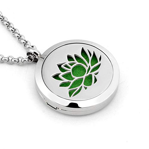 MXWY Pendentif Collier Modèle Femelle Aromathérapie Lotus Huile Essentielle Diffuseur Mariage Cadeau D'Anniversaire
