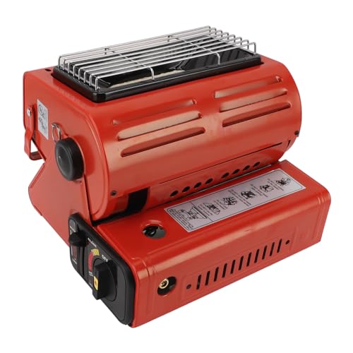 Calentador de Gas Butano 1,3 KW 90 G/H, Calentador de Camping Portátil con Apagado Automático de Seguridad, para Estufa de Cocina de Calefacción Al Aire Libre