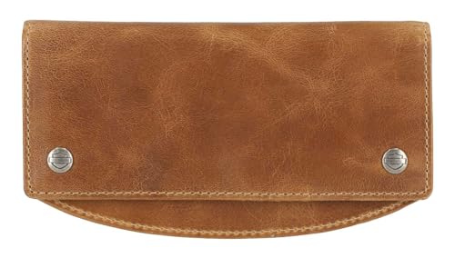 Harley-Davidson Men's Smooth Grain Snap Flap Pocket Long Biker Wallet - Brown
