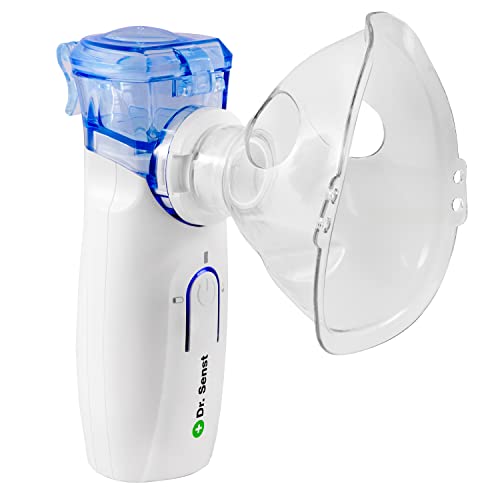 Dr. Senst Mobiler Inhalator für Kinder & Erwachsene | Inhalationsgerät für Atemwegserkrankungen mit Schwingmembran-Technologie | Einstellbarer, leiser, tragbarer Vernebler