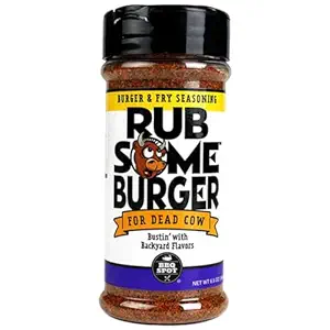 Rub Your Burger Burger & Fry Seasoning Rub Some Burger For Dead Cow, 6.5 oz Rub