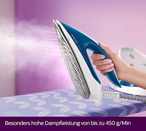 Philips GC7929/20 Dampfbügelstation PerfectCare Compact Plus (2400 W, Optimal TEMP, 6,5 bar Dampfdruck, 450 g/Min. Dampfstoß, 1,5L Wassertank) blau - 3