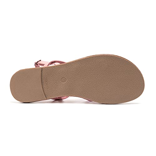 Image of Colgo Women's Summer Strappy Flat Sandals, Adjustable Casual Fisherman Sandal with Open Toe Slingback Gladiator Sandals