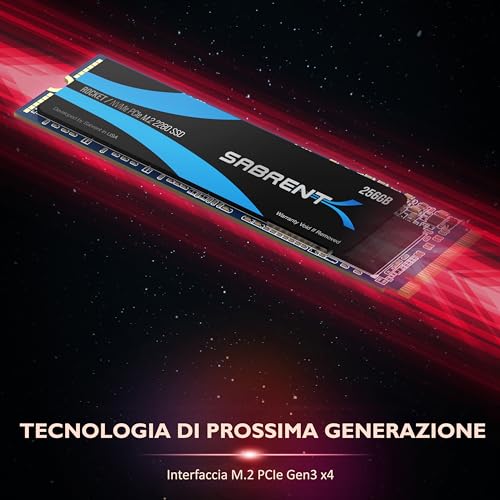 SSD 256GB, SSD interno, Rocket SSD NVMe PCIe M.2 2280, Disco a stato solido ad alte prestazioni, Lettura fino a 3400 (MB/s), (SB-ROCKET-256) - Hdd - Immagine 6