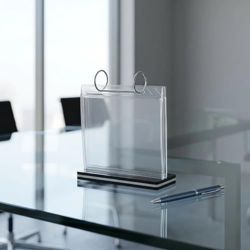 Soporte de acrílico horizontal transparente para expositor de restaurante 6