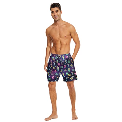 Mens Swim Trunks with Compression Liner 7" Bathing Suit Swimming Shorts Quick Dry Board Shorts Swimsuits with Pockets4