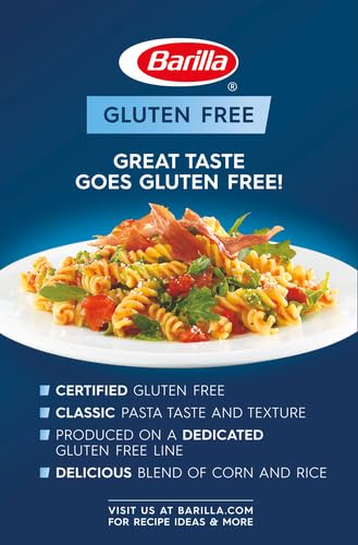 Image of BARILLA Gluten Free Rotini, 12 Ounce - Non-GMO Gluten Free Pasta Made with Blend of Corn & Rice - Vegan Pasta (Pack of 4)
