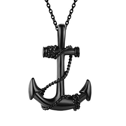 Feilok Pendentif en acier inoxydable - Ancre nautique - Collier pour homme, Acier inoxydable, Pas de pierre précieuse,