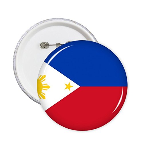 Drapeau national Philippines lot de 5 grands badges ronds XXL pour vêtements et sacs