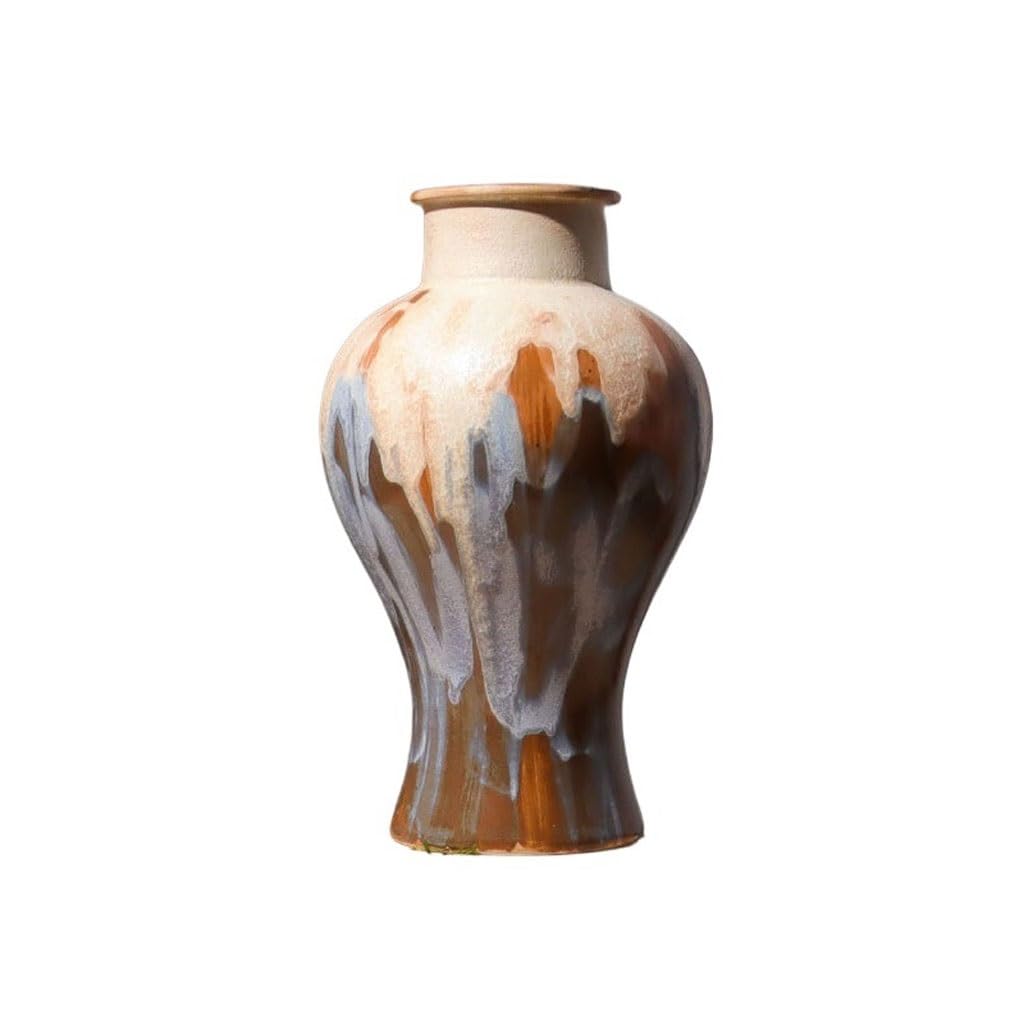 EINES Ceramic Vase Chinese Style Flower Arrangement Water Planter Living Room Homestay Ornaments(C)