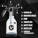 VIKING V+ Premium Foam Pump Sprayer for Car Cleaning Kit and Car Detailing Kit, Foaming Spray Bottle with Trigger Lock, Adjustable Nozzle; Clear Canister with Level Indicators; 1.25L Working Capacity