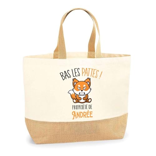 Idée cadeau Fête des mères : sac jute Andrée Renard, le cabas en coton chic et utile