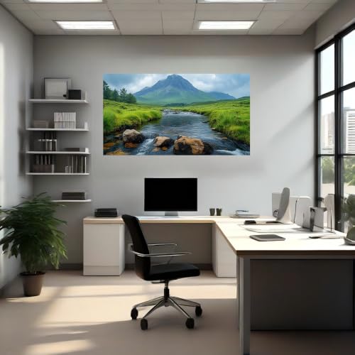 Vinilo autoadhesivo extraíble paisaje de arroyos mural impermeable de 100x70 cm 4