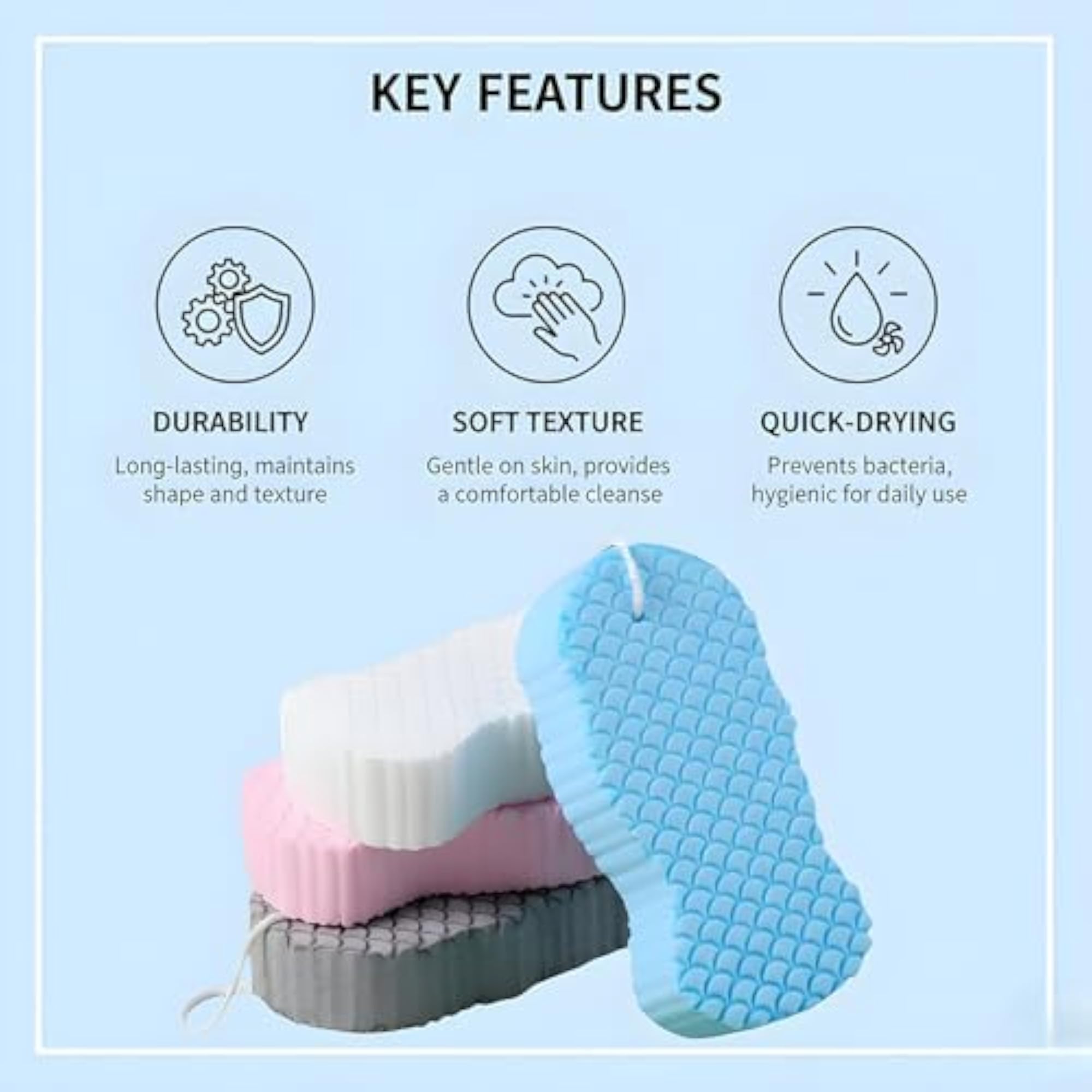 Fly Horse Baby Bathing Sponge, Soft Foam, Pack of 1