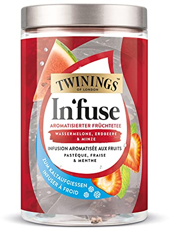 Twinings In'fuse sandía, fresa y menta 12 x 2,5g bolsa para infusión fría