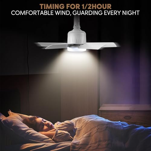 NIORSUN Ventoinhas de teto com luzes e controle remoto, 3 CCT 3000K-6000K, ventilador de luz com lâm