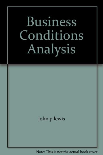 Business Conditions Analysis B002B1O48A Book Cover