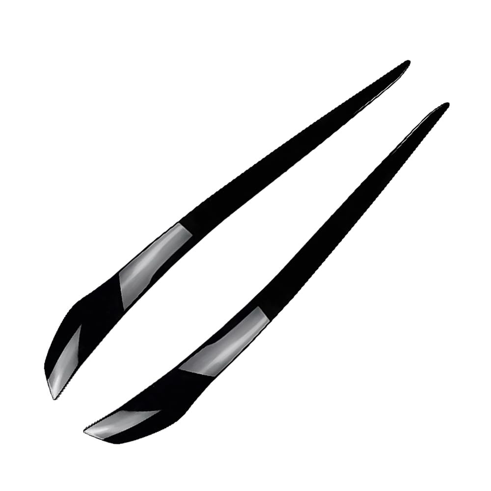 Párpado de Faro, Cejas de Faros de Coche Negro Brillante, Cubiertas de Cejas Cubiertas de Párpados compatible con BMW Serie 3 Coupe E92 E93 LCI 2010-2012
