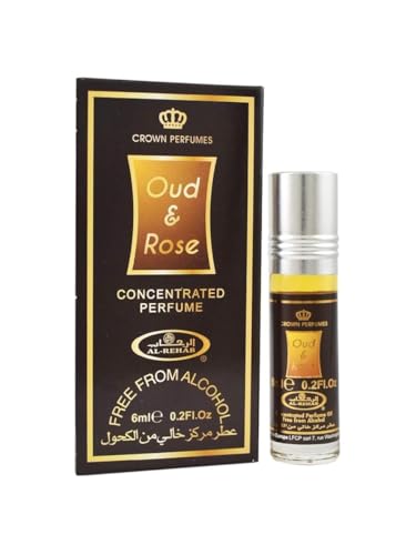 New Perfumes Oud & Rose Concentrated Perfume, Alcohol-Free, 6ml