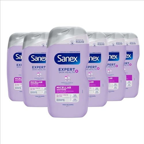 Sanex Expert Skin Health+ Micellar Soothing Shower Gel 6x450ml