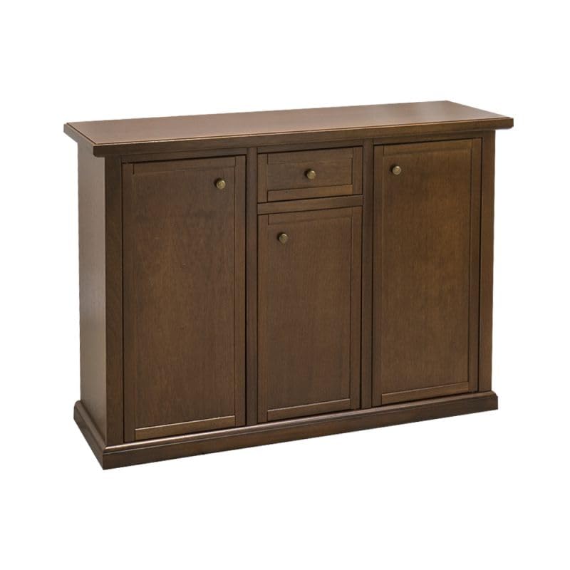 CREDENZA MADIA BUFFETT IN LEGNO NOCE SCURO ARTE POVERA MOD MODENA, 000391