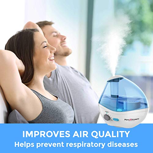 Ultrasonic Viral Support Humidifier For Bedrooms, Whisper-Quiet Operation With Nightlight And Auto-Shut Off, Adjustable Mist, 16 Hours Operating Time & Filter Included #TOP5