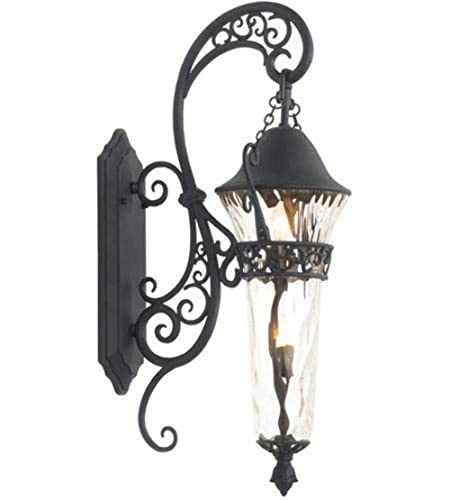 Kalco Lighting Anastasia Outdoor 15″ Large 2-Light Wall Bracket in Matte Black