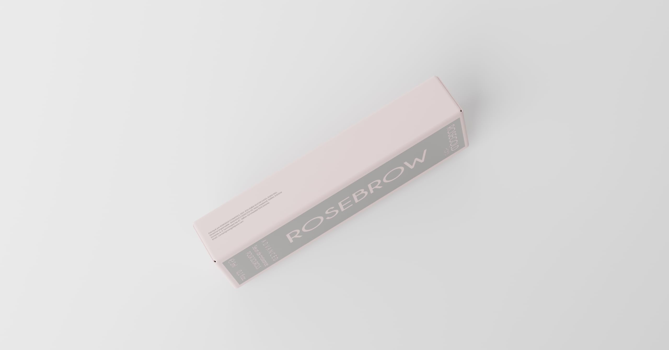 ROSEBROW Advanced Sérum de Croissance pour Sourcils Naturel par ROSEGOLD, Serum Sourcils Pousse + Fournis + Longs + Épais, Fabriqué en France, Sans Hormone, Vegan (Cure 1 Mois - 1 x 3 ml)
